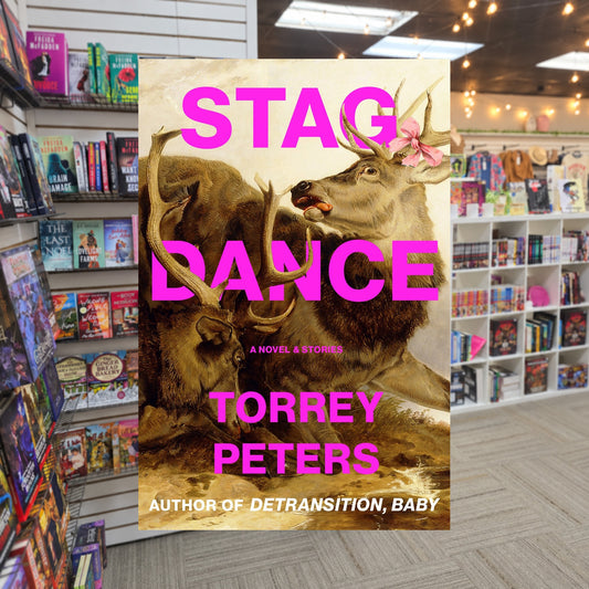 Stag Dance by Torrey Peters — actual cover on The Perk bookstore background