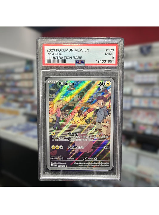 PSA 9 Pikachu 173/165 Illustration Rare – 2023 Pokémon 151 – Mint Slab