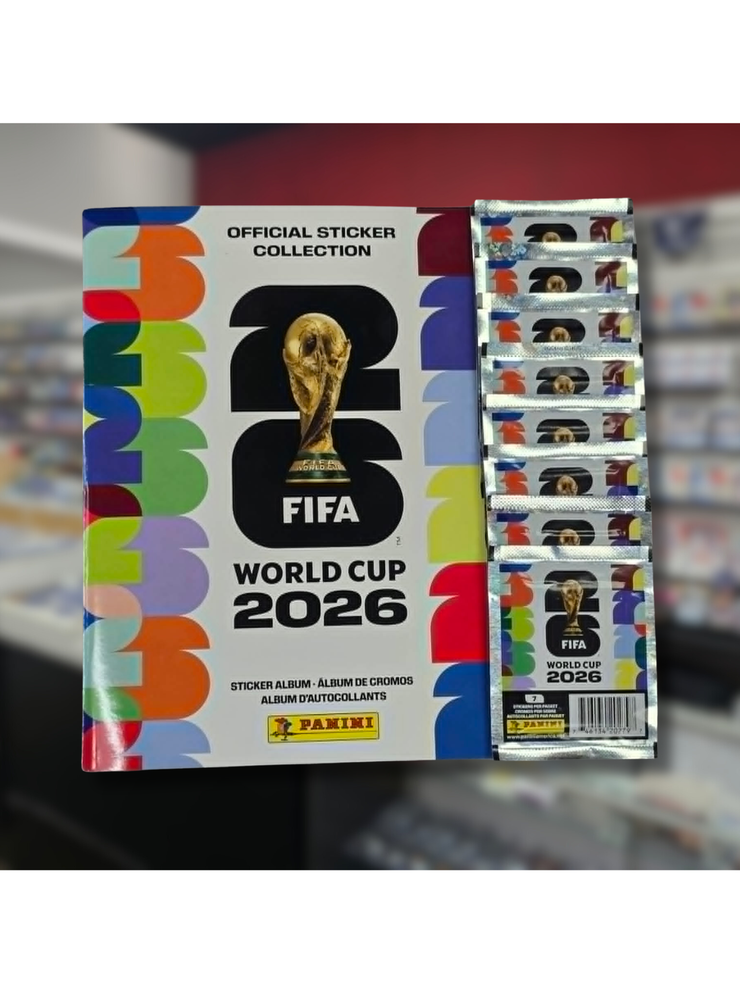 2026 FIFA World Cup Panini Sticker Album + 8 Sticker Packs | Official Collection