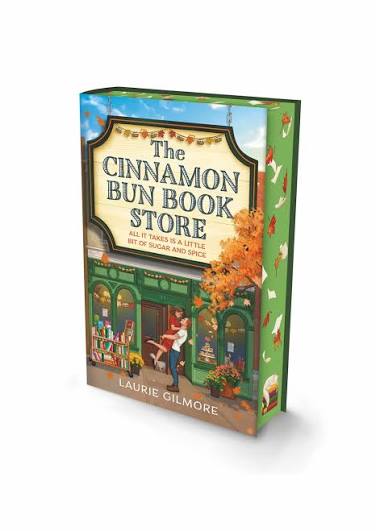 The Cinnamon Bun Book Store by Laurie Gilmore Deluxe Hardcover with stenciled edges