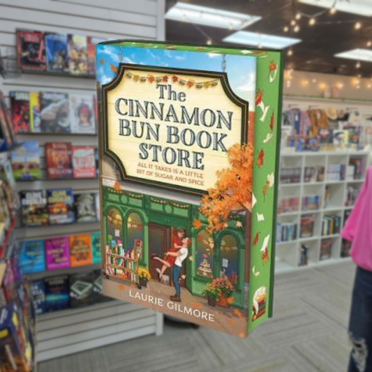 The Cinnamon Bun Book Store by Laurie Gilmore Deluxe Hardcover with stenciled edges