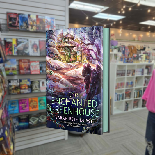 The Enchanted Greenhouse by Sarah Beth Durst deluxe hardcover with mint green sprayed edges