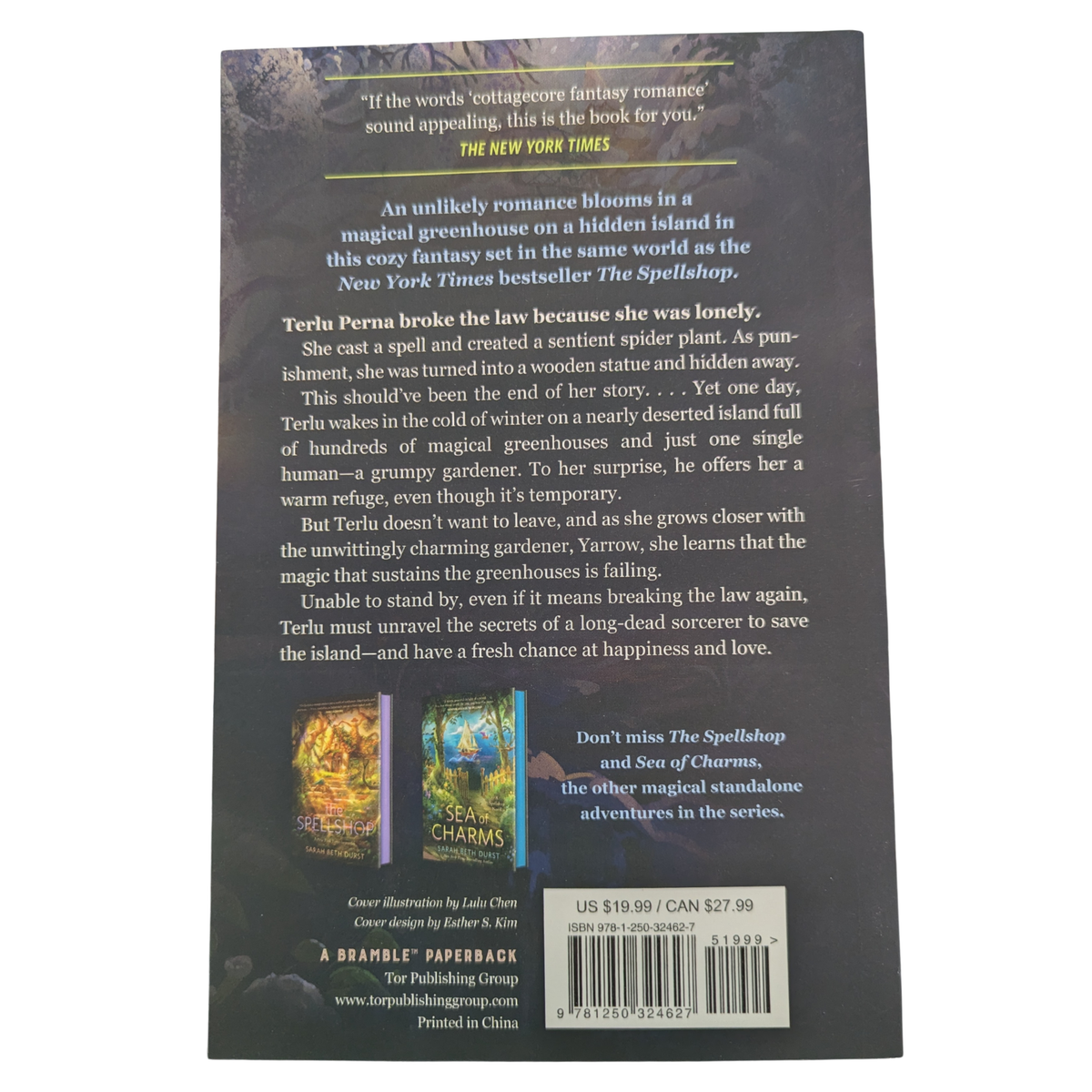 The Enchanted Greenhouse by Sarah Beth Durst deluxe paperback with mint green sprayed edges