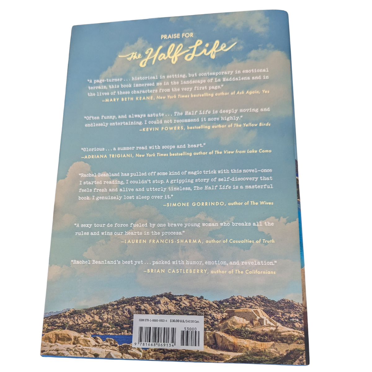The Half Life by Rachel Beanland hardcover historical fiction book cover