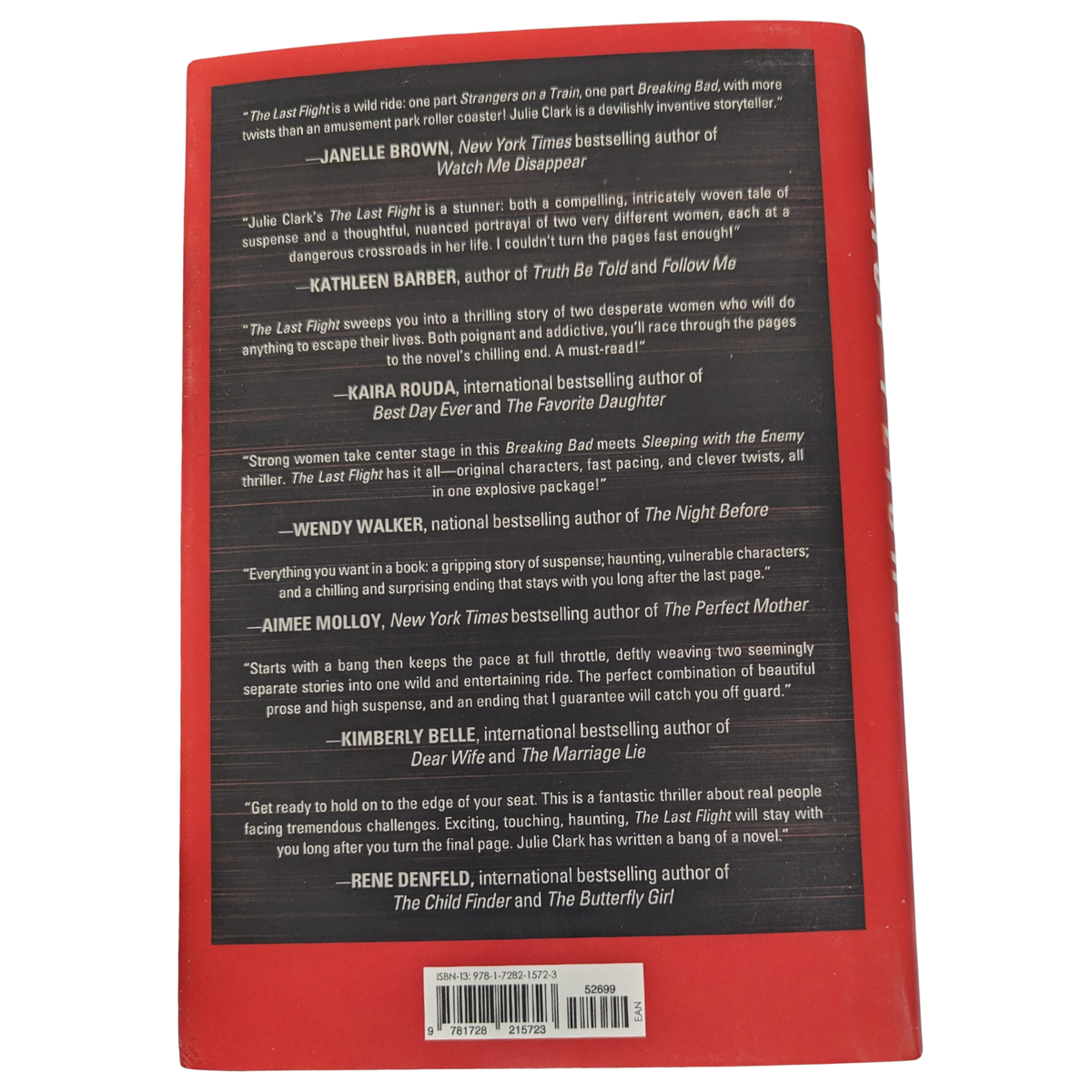 The Last Flight by Julie Clark hardcover bestselling psychological thriller book cover