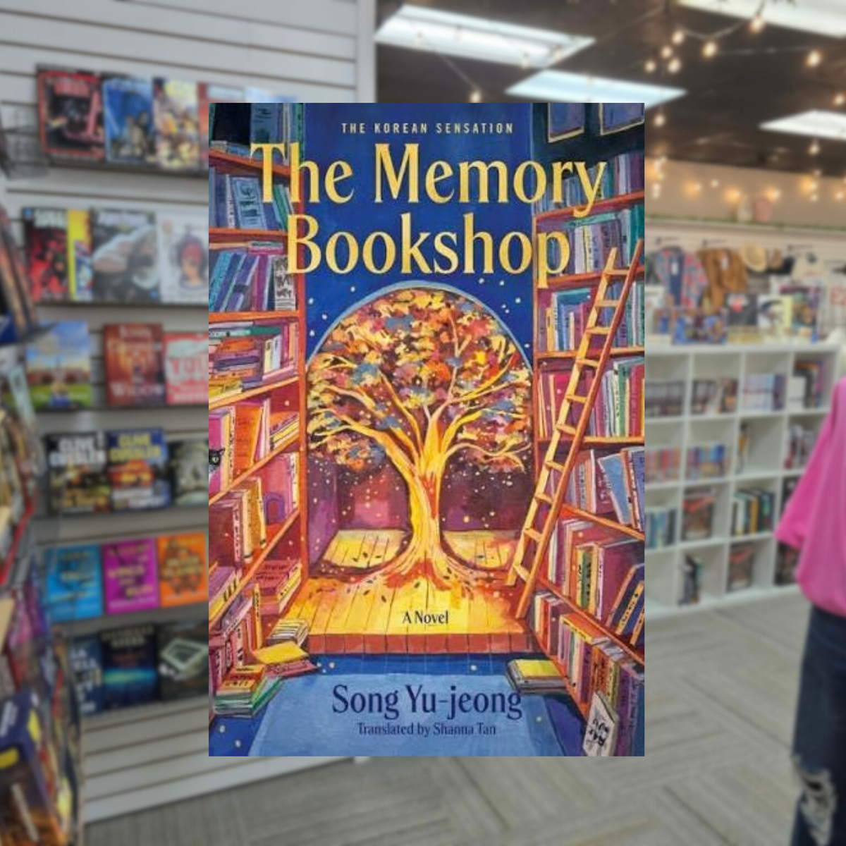 The Memory Bookshop by Song Yu-jeong paperback Korean cozy fantasy book cover