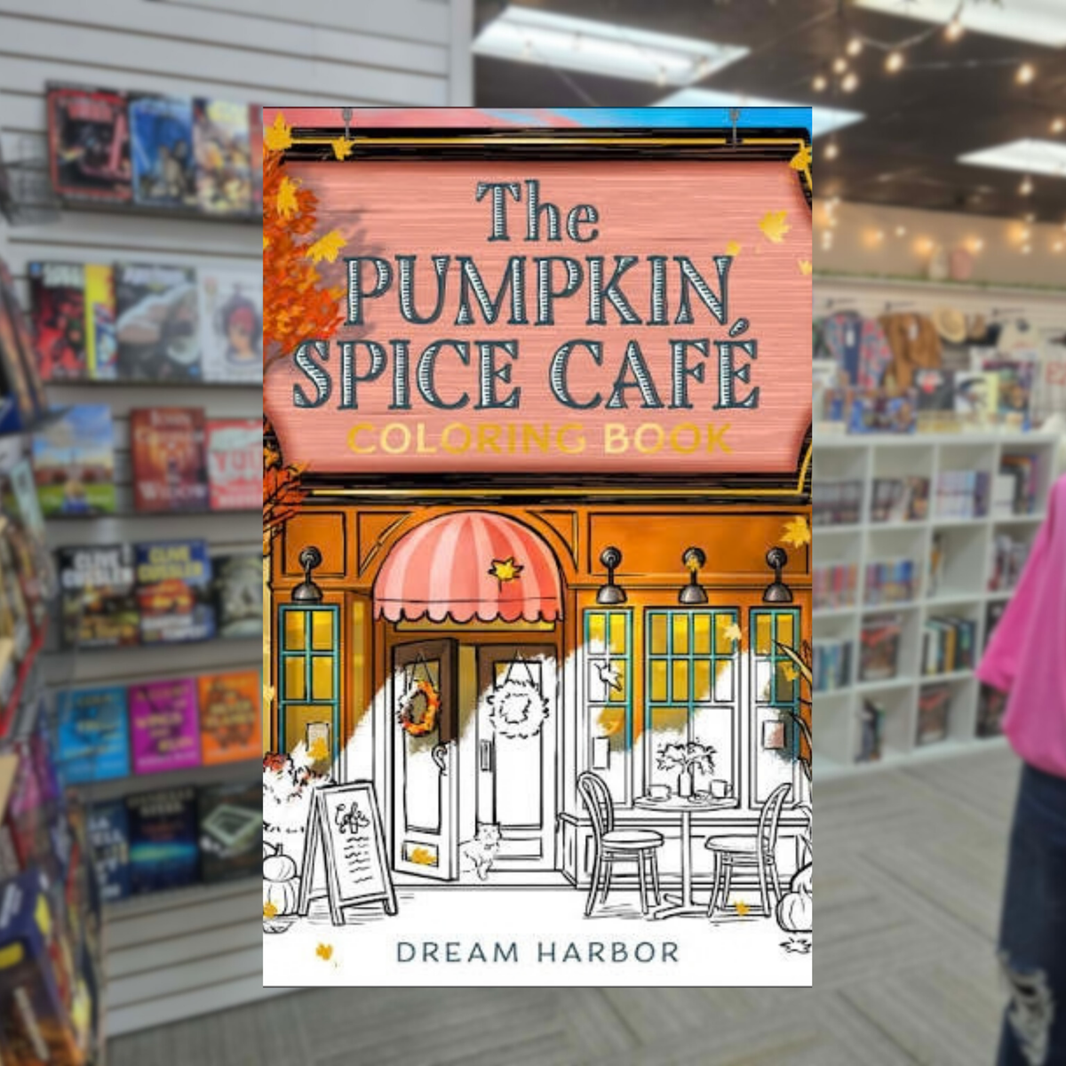 The Pumpkin Spice Café Coloring Book by Laurie Gilmore official Dream Harbor fall coloring book
