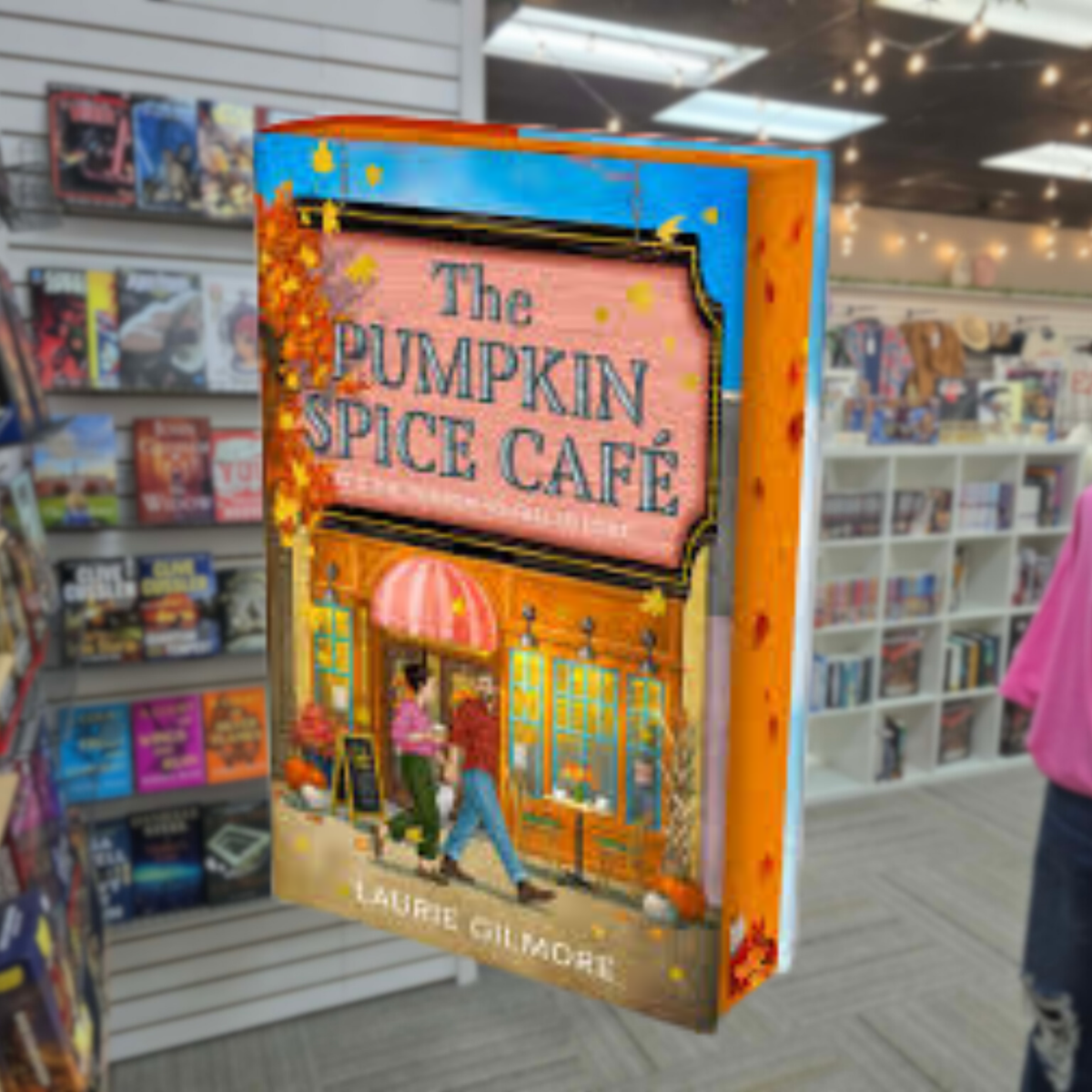 The Pumpkin Spice Café by Laurie Gilmore Deluxe Hardcover Dream Harbor Book 1 with sprayed edges