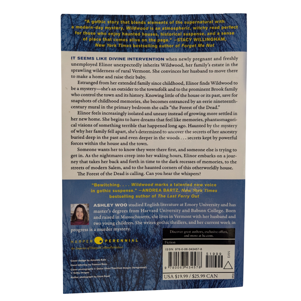 Wildwood by Ashley Woo paperback gothic mystery thriller book cover
